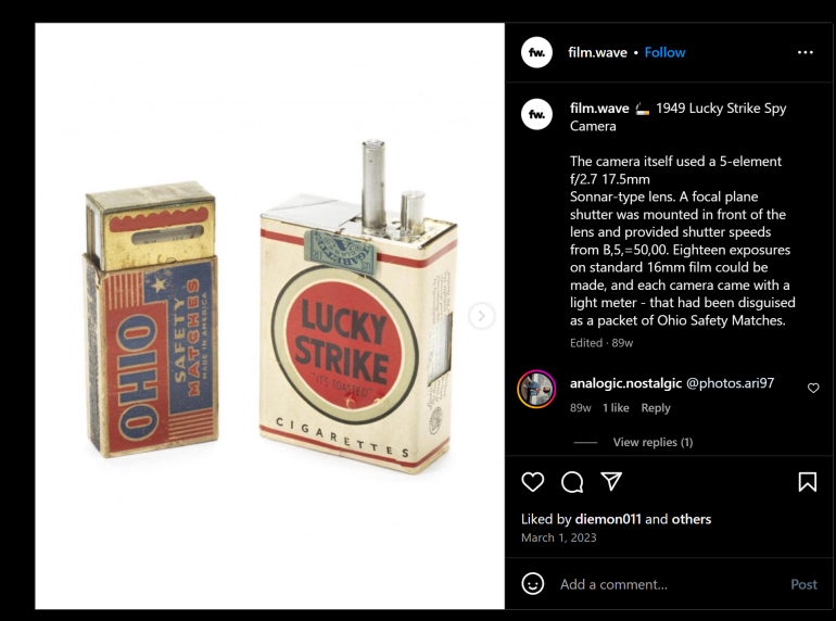 Lucky Strike Spy Camera